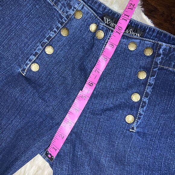Whittall & Shon high waisted sailor style flare denim jeans sz medium - Picture 5 of 9